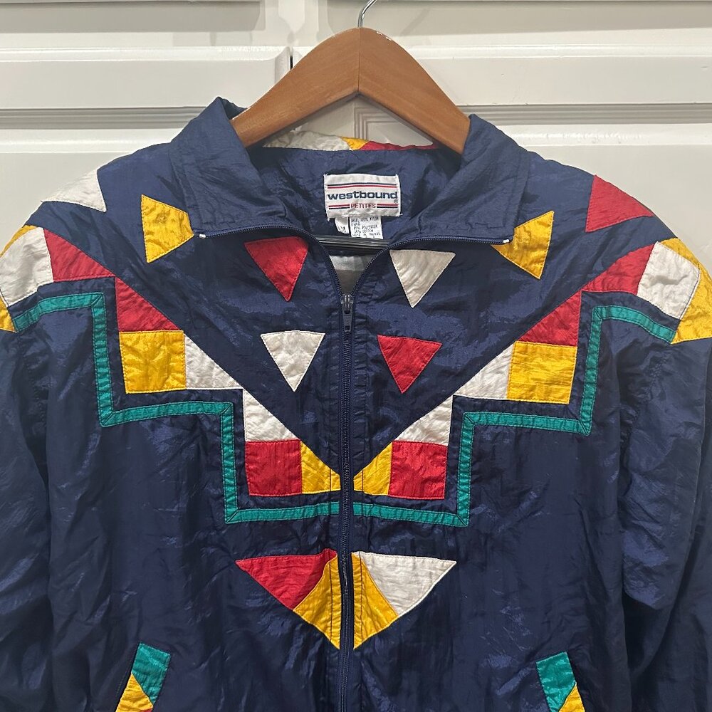 Vintage Windbreaker Set Jacket & Pants Womens Westbound Size Medium Petite Sport